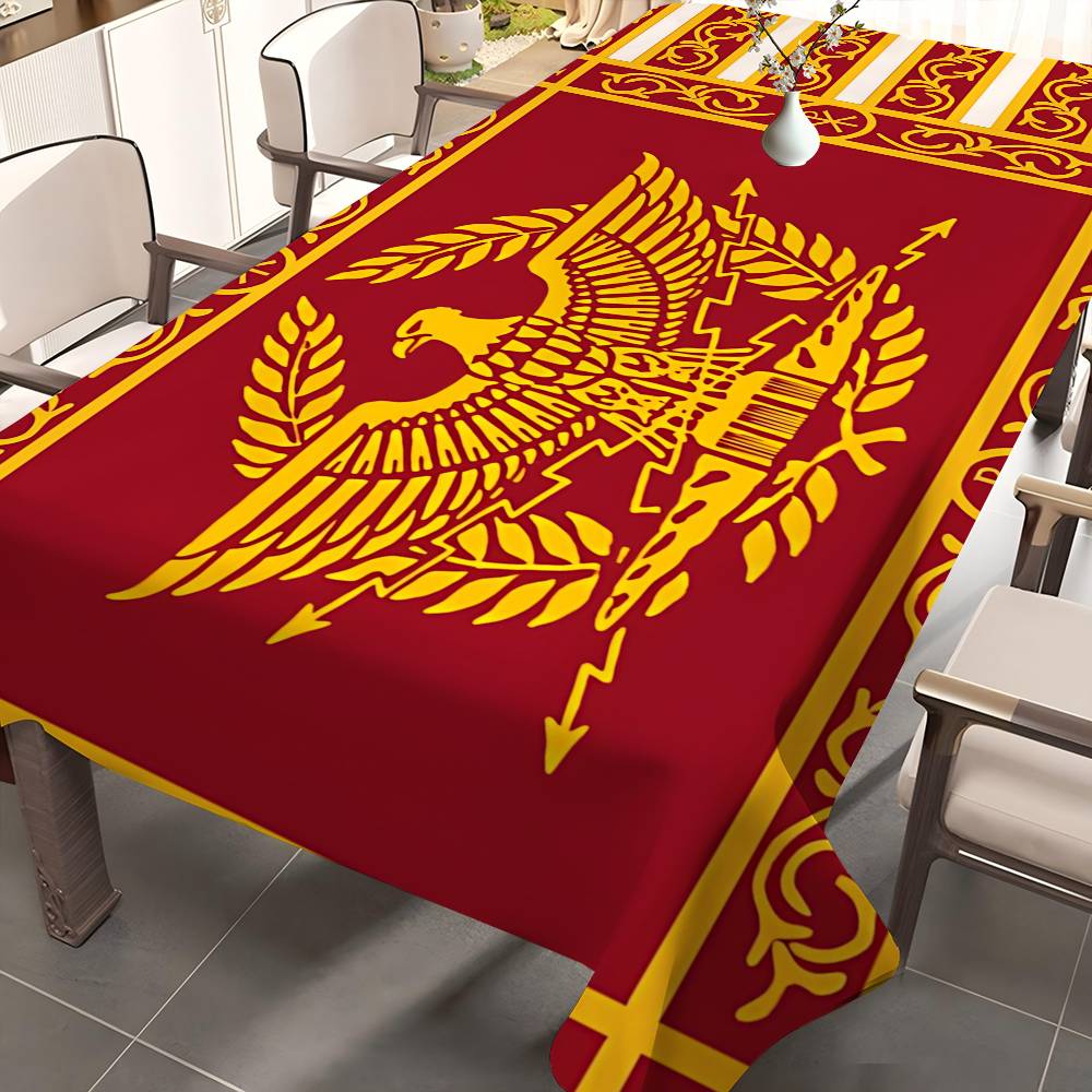 Home Textiles Today Logo - مفارش طاولة مستطيلة قابلة للغسل بشعار