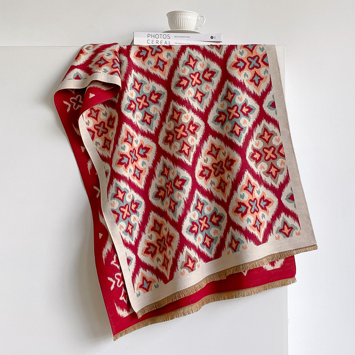 وشاح نسائي قابل للعكس من الكشم - مراجعة Home Textiles Blanket وسعره