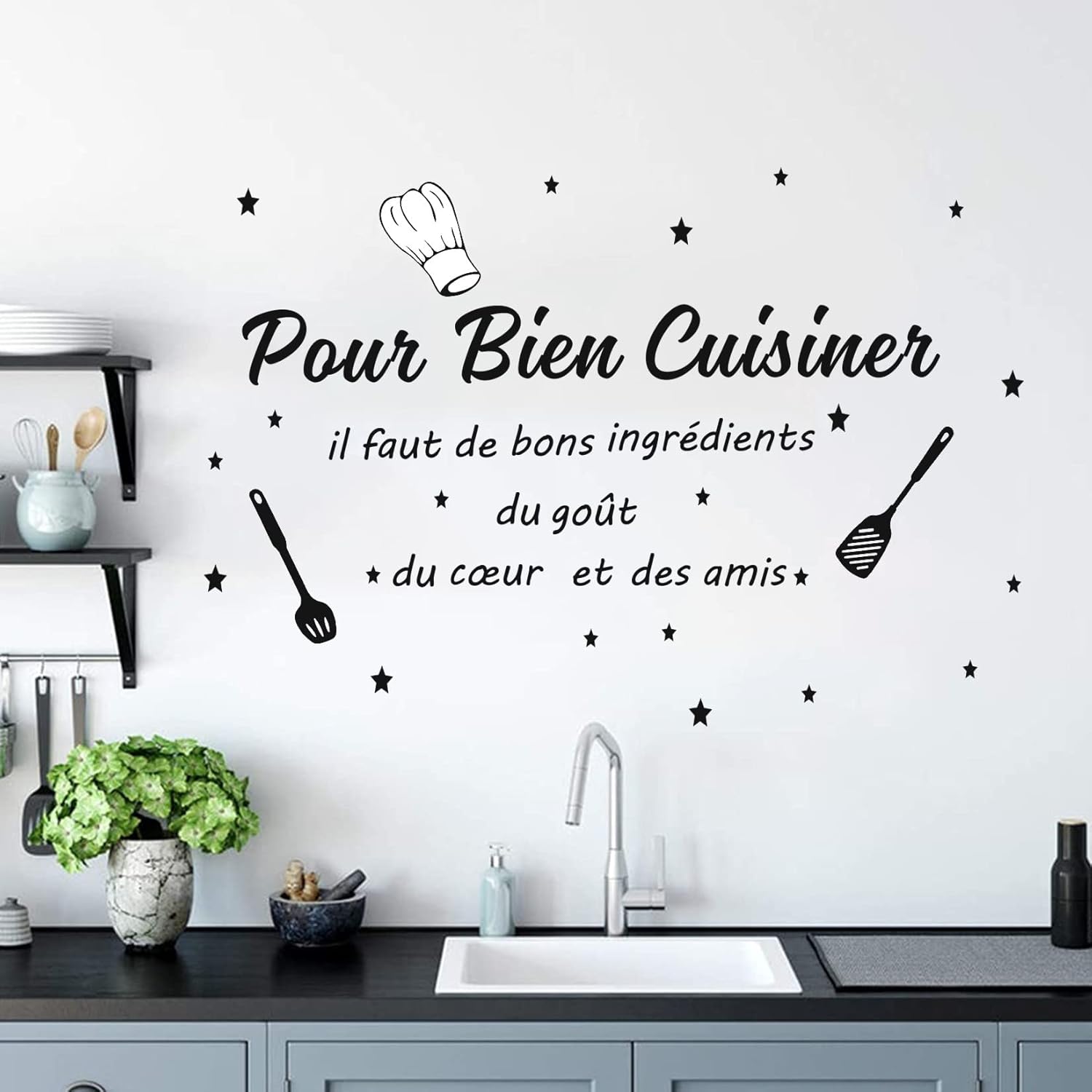 ملصق جداري بتصميم اقتباسات عن  - مراجعة Home Textiles France وسعره